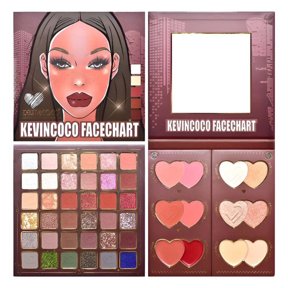 KEVYNCOCO Facechart Eyeshadow Palette - Multicolor